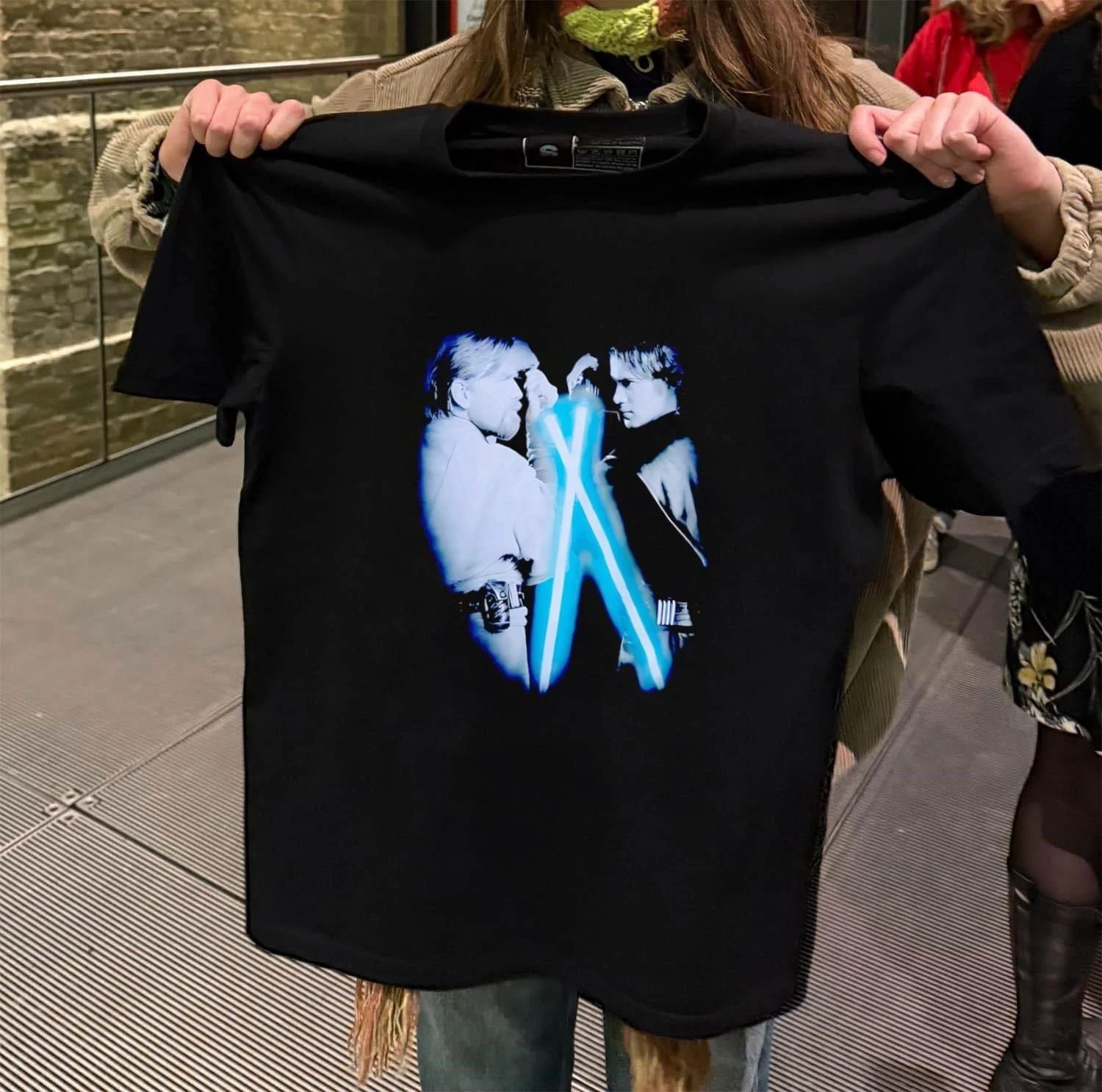 Obi-Wan Kenobi vs Anakin Skywalker Lightsaber Duel - Adult & Kids T-Shirts, Sweatshirts & Hoodies apparel design preview 2