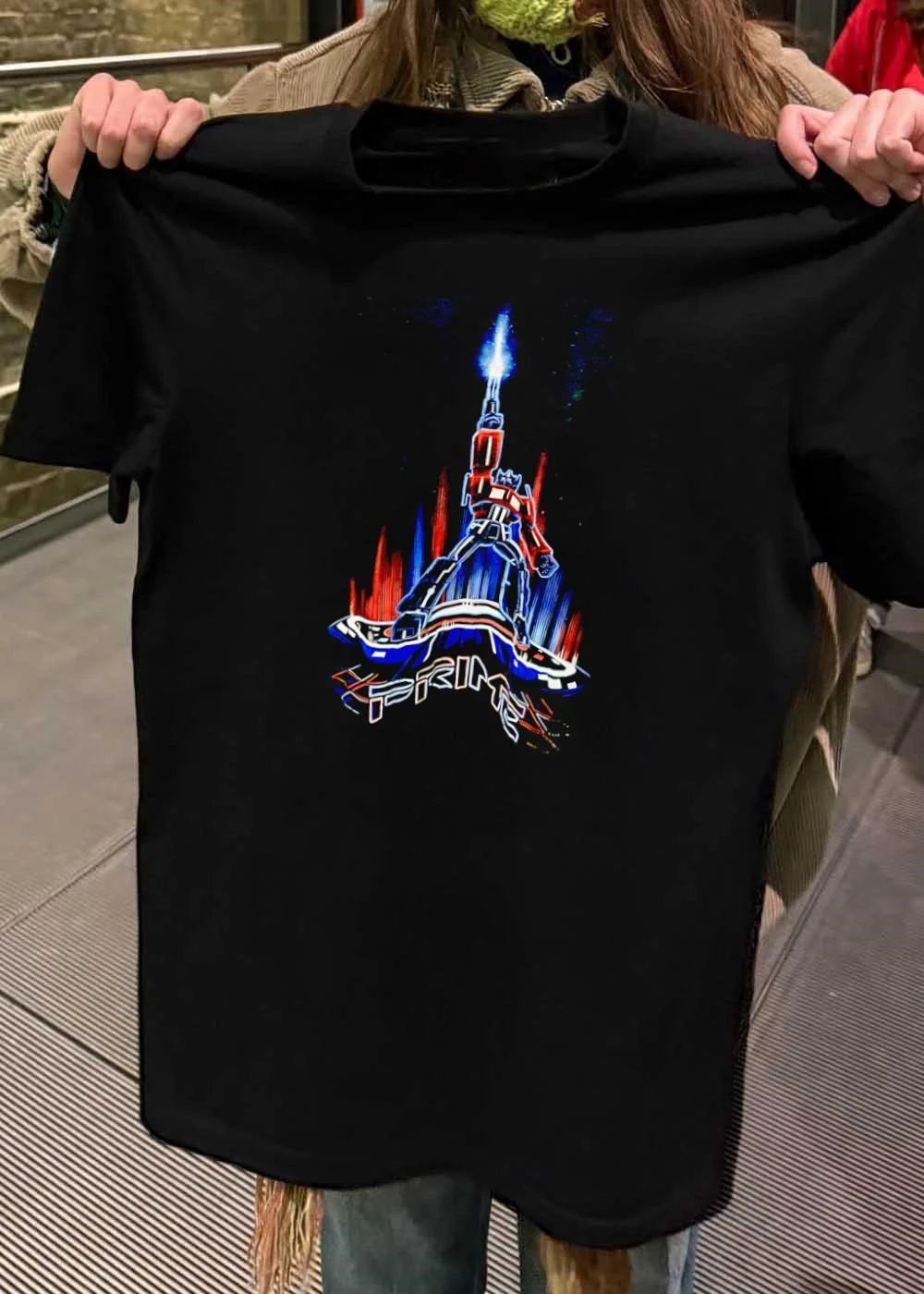 Transformers Optimus Prime Neon Glow Text Retro - Adult & Kids T-Shirts, Sweatshirts & Hoodies apparel design preview 2