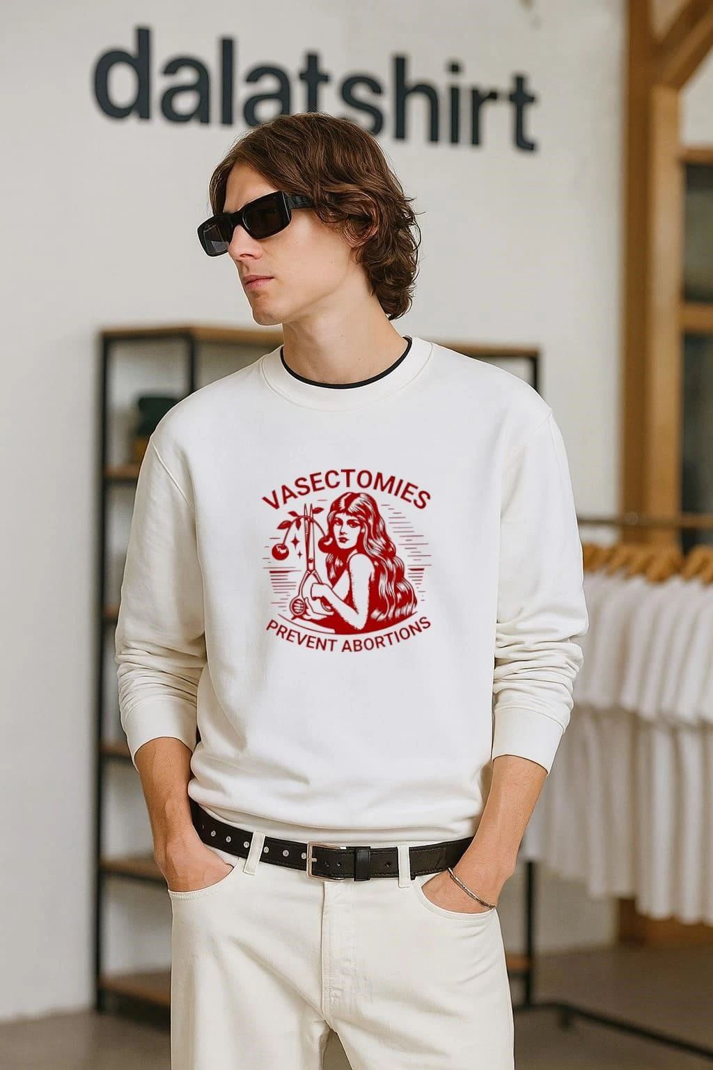 Sonia Sanchez Vasectomies Prevent Abortions - Adult & Kids T-Shirts, Sweatshirts & Hoodies apparel design preview 2