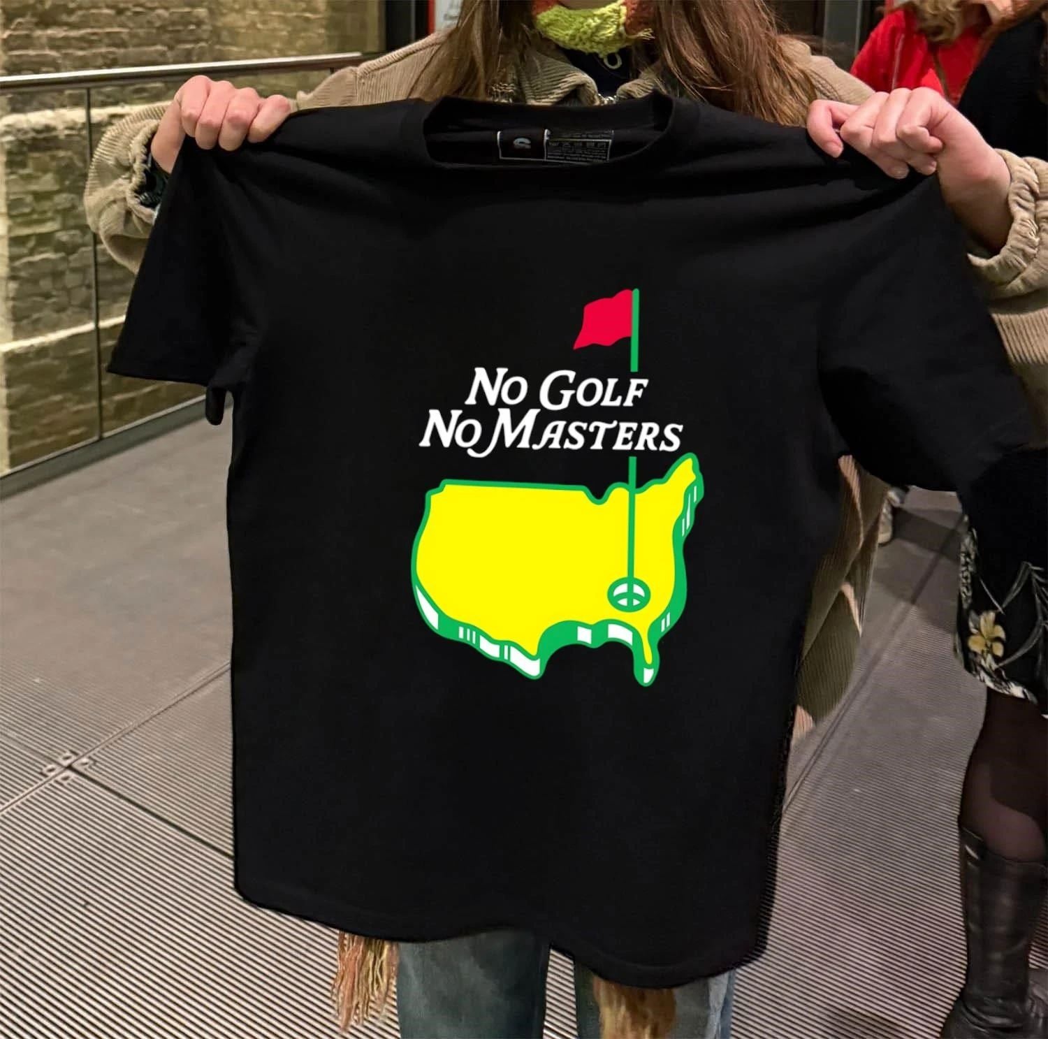 No Golf Masters Peace Sign Hole Parody US Map - Adult & Kids T-Shirts, Sweatshirts & Hoodies apparel design preview 2