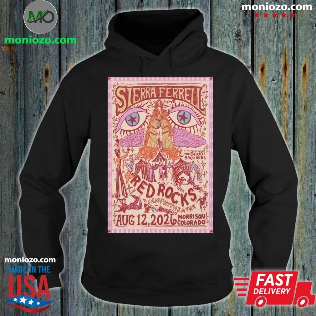 Sierra Ferrell Aug 12 2026 Red Rocks Amphitheatre in - Adult & Kids T-Shirts, Sweatshirts & Hoodies apparel design preview 2