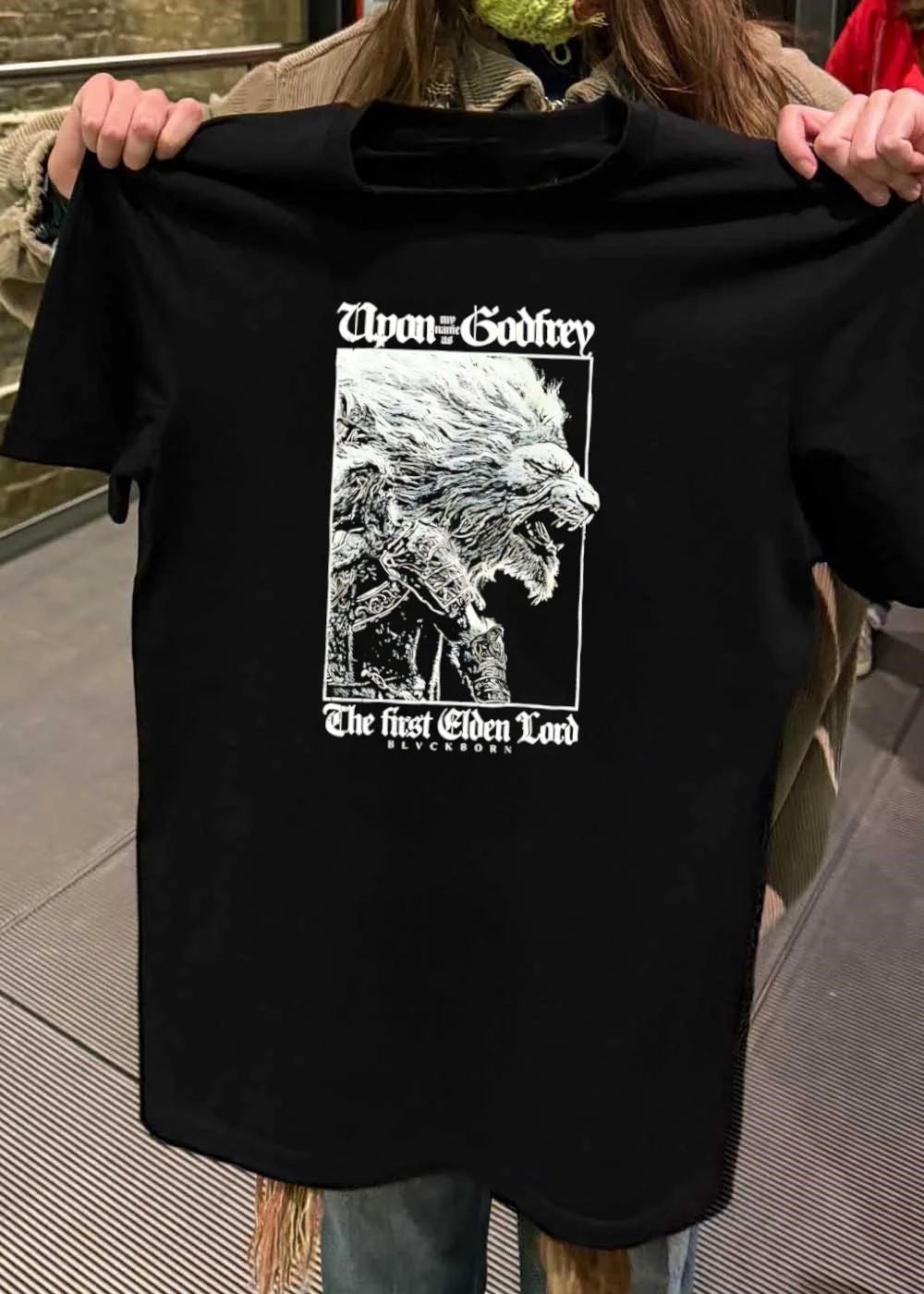 Upon my name as Godfrey The first Elden Lord Lion - Adult & Kids T-Shirts, Sweatshirts & Hoodies apparel design preview 2