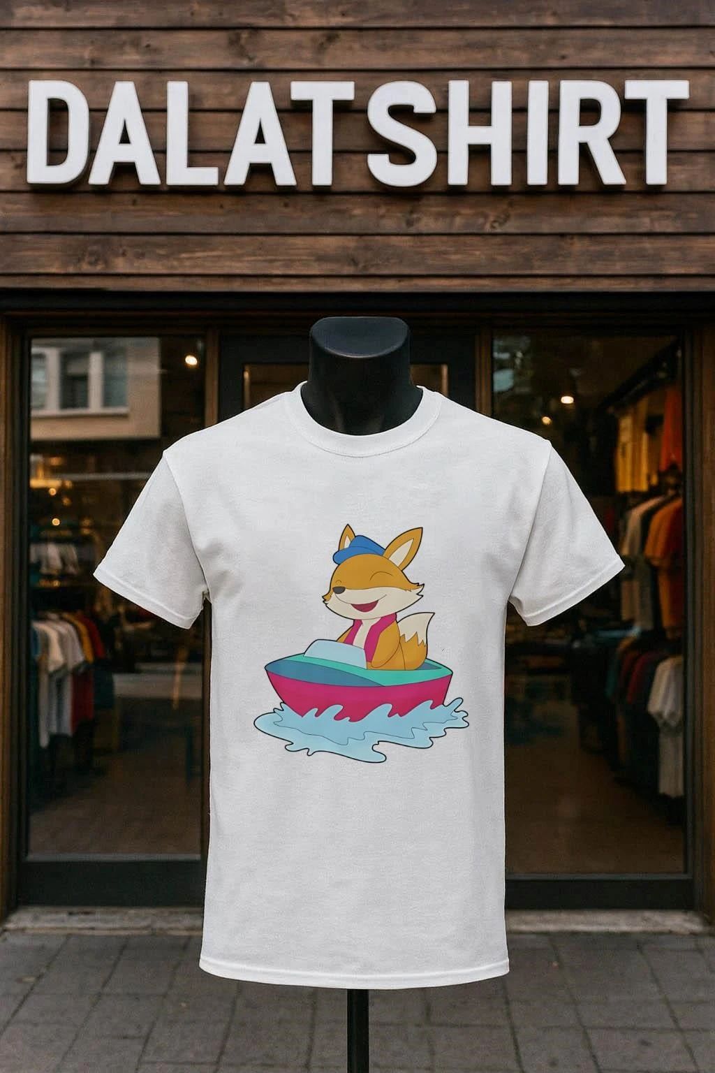 Fox small Boat cute - Adult & Kids T-Shirts, Sweatshirts & Hoodies apparel design preview 1