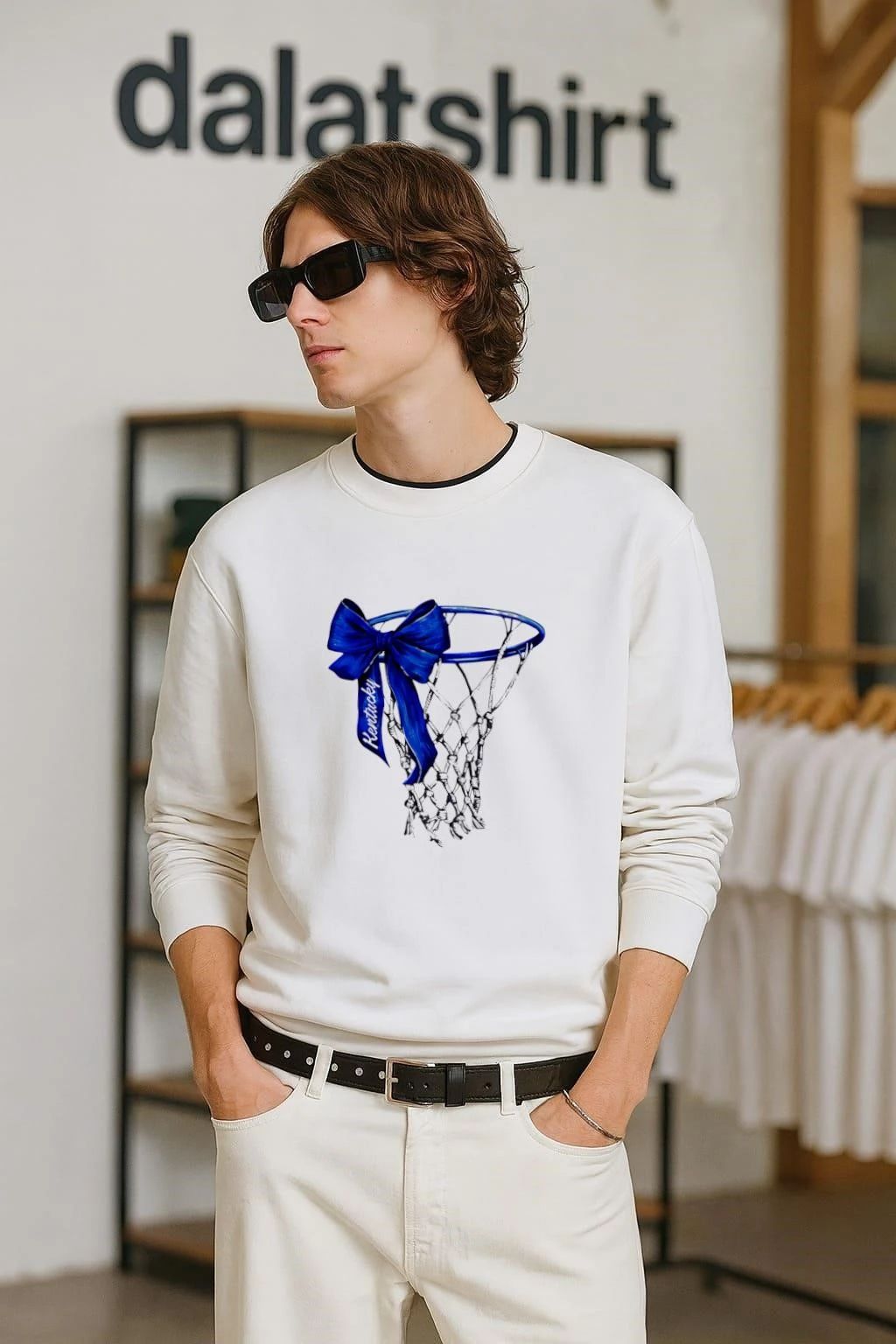 Kentucky Wild Cats bow basketball - Adult & Kids T-Shirts, Sweatshirts & Hoodies apparel design preview 2
