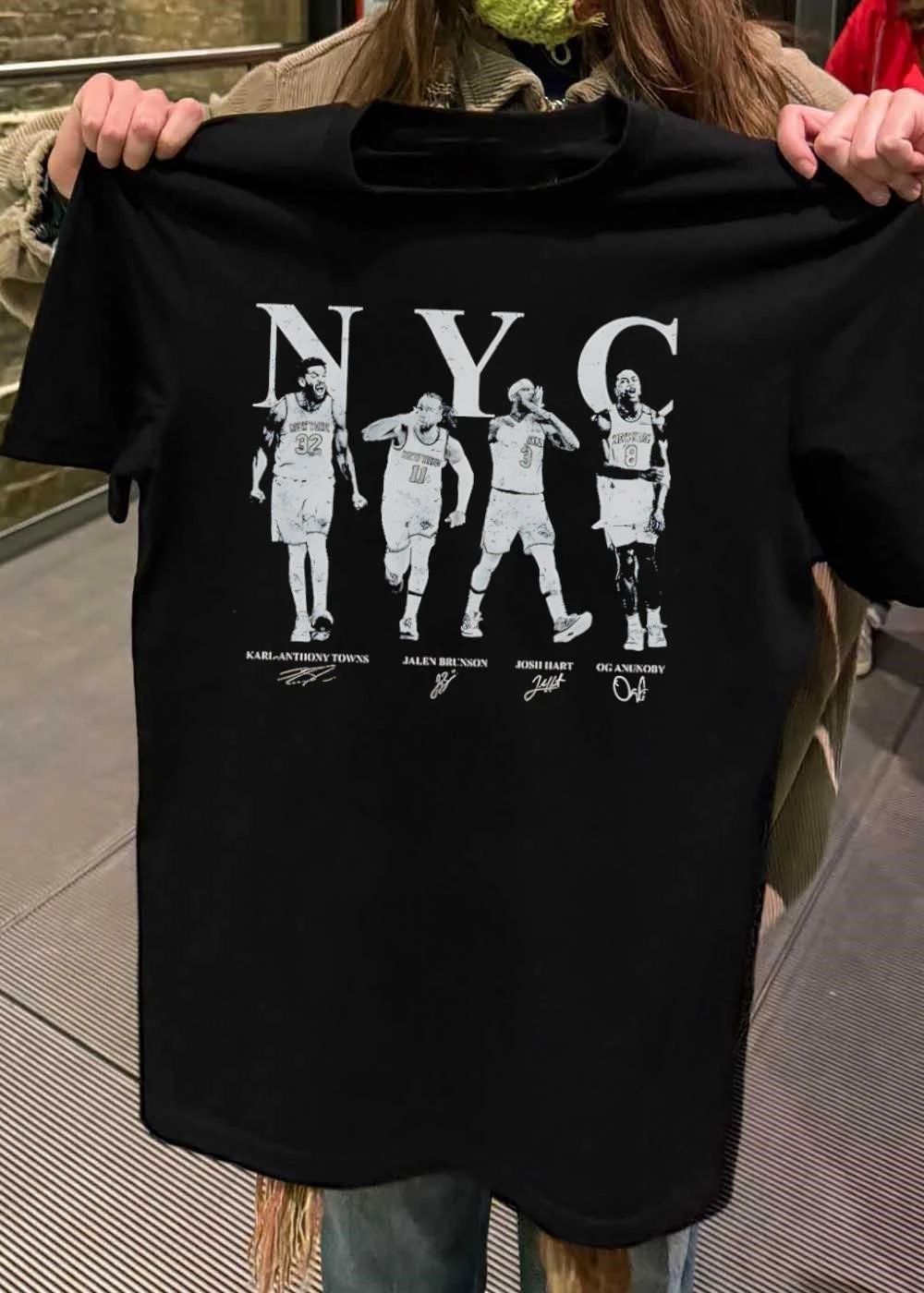 NYC Karl Anthony Towns Jalen Brunson Josh Hart OG - Adult & Kids T-Shirts, Sweatshirts & Hoodies apparel design preview 2