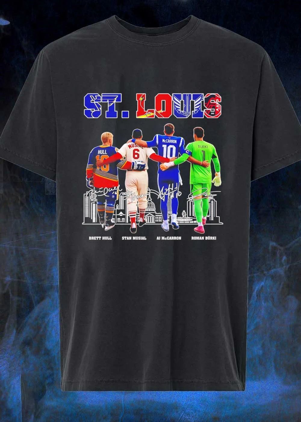St. Louis Sports Team Logos And Players - Adult & Kids T-Shirts, Sweatshirts & Hoodies apparel design preview 1