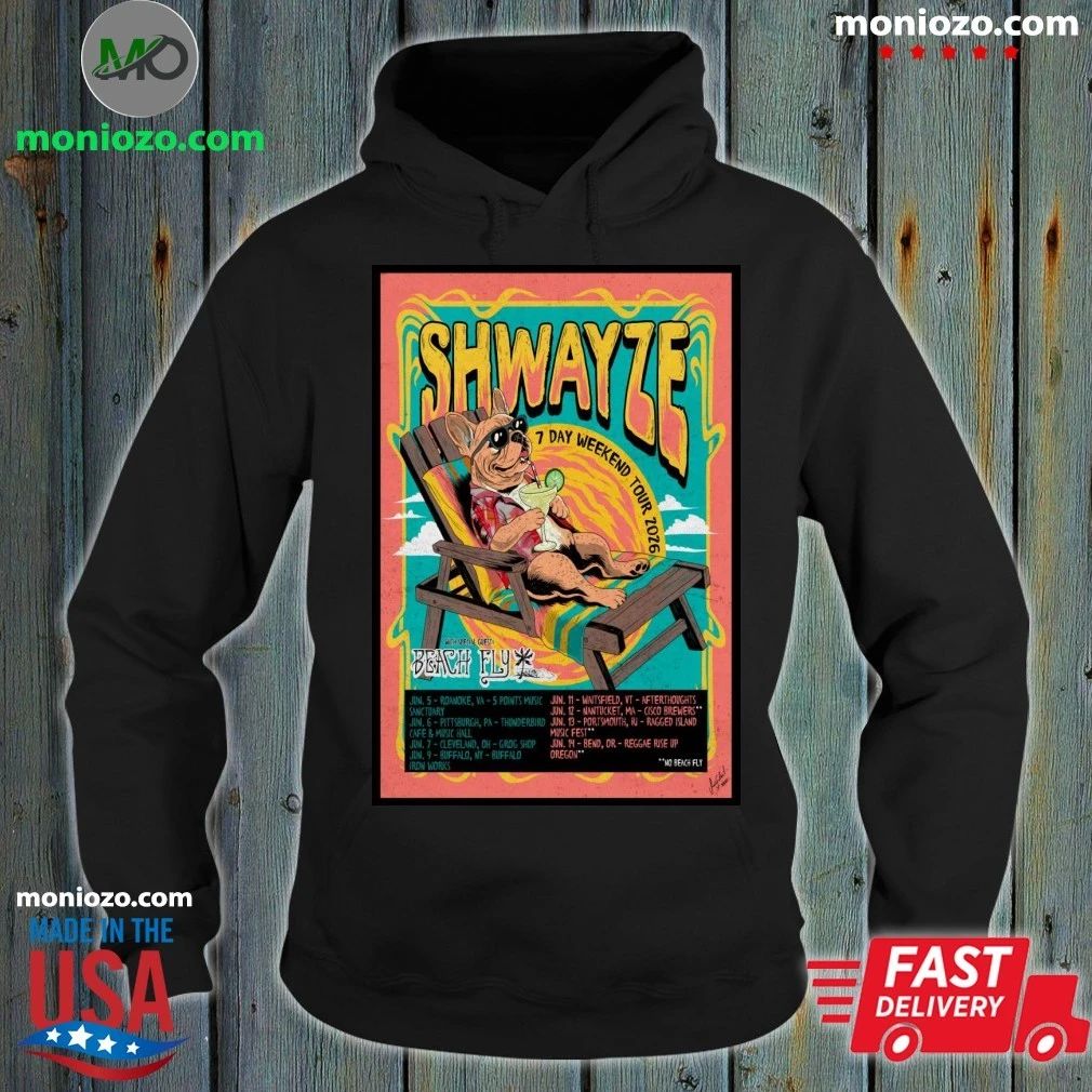 Original Shwayze 7 Day Weekend 2026 Tour Poster - Adult & Kids T-Shirts, Sweatshirts & Hoodies apparel design preview 2