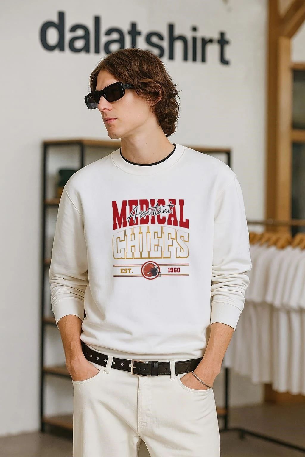 Medical Assistant Chiefs Est. 1960 Football Helmet - Adult & Kids T-Shirts, Sweatshirts & Hoodies apparel design preview 2