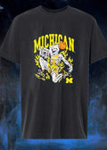 Michigan Wolverines men's basketball skeleton 25 - Adult & Kids T-Shirts, Sweatshirts & Hoodies apparel design preview 1