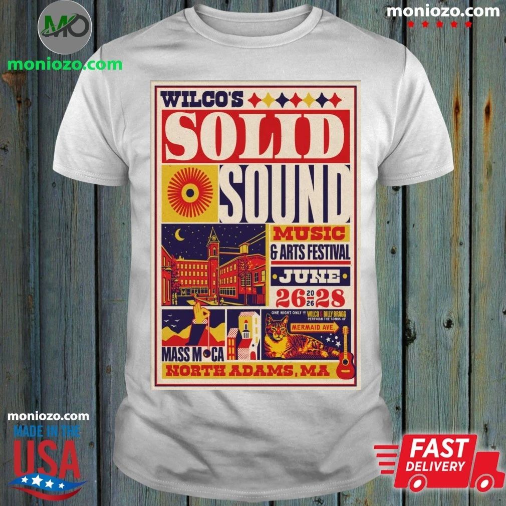 Wilco Solid Sound Festival June 26-28 2026 Poster - Adult & Kids T-Shirts, Sweatshirts & Hoodies apparel design preview 1
