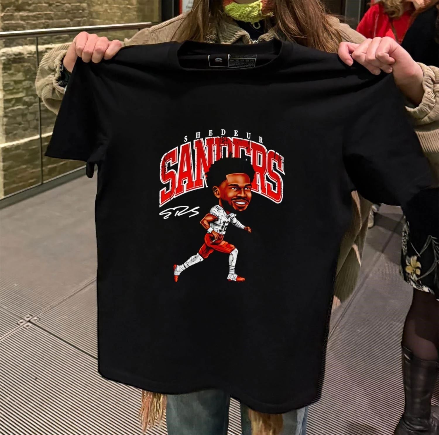 Shedeur Sanders Cleveland Cartoon funny - Adult & Kids T-Shirts, Sweatshirts & Hoodies apparel design preview 2