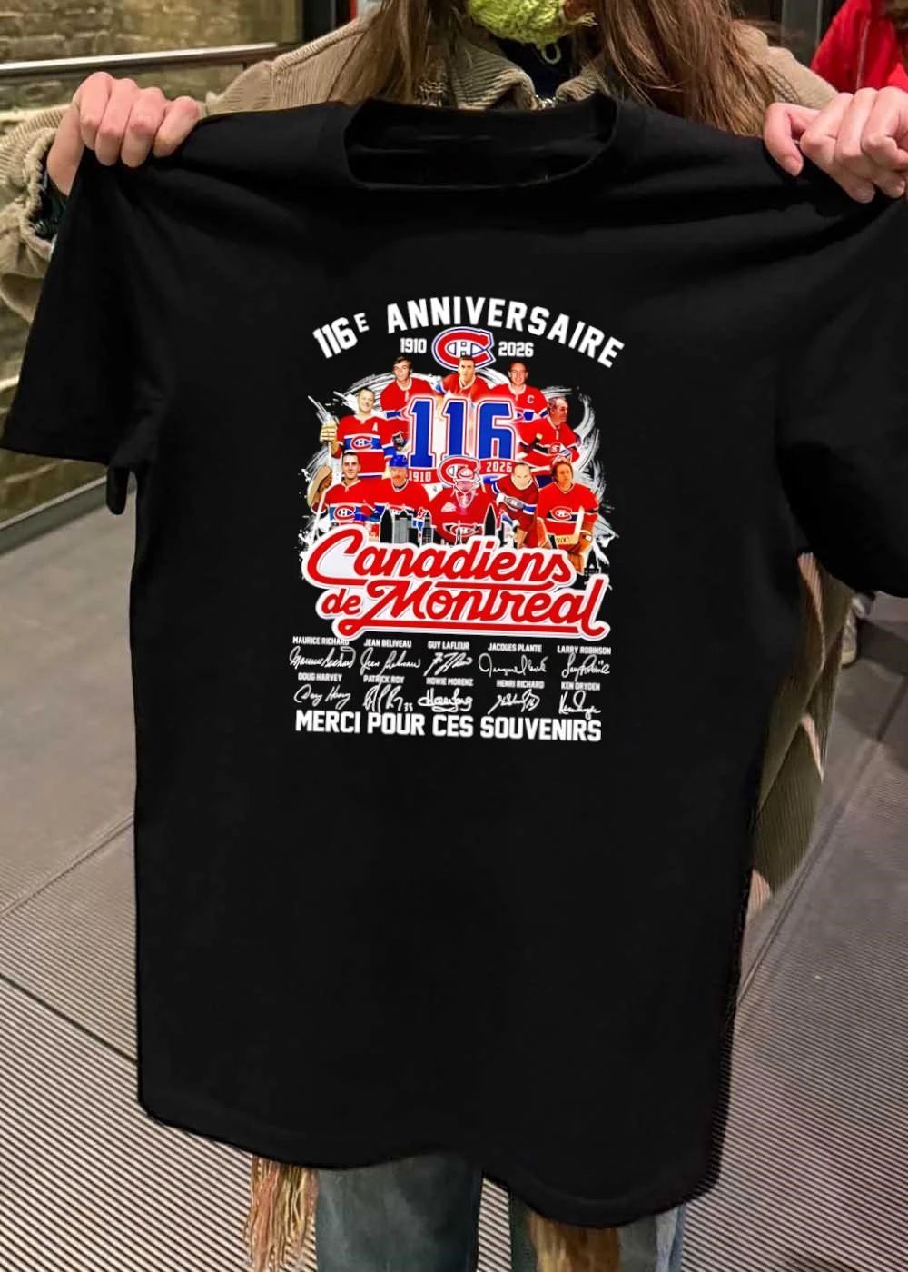 Montreal Canadiens 116e Anniversaire Merci Pour Ces - Adult & Kids T-Shirts, Sweatshirts & Hoodies apparel design preview 2