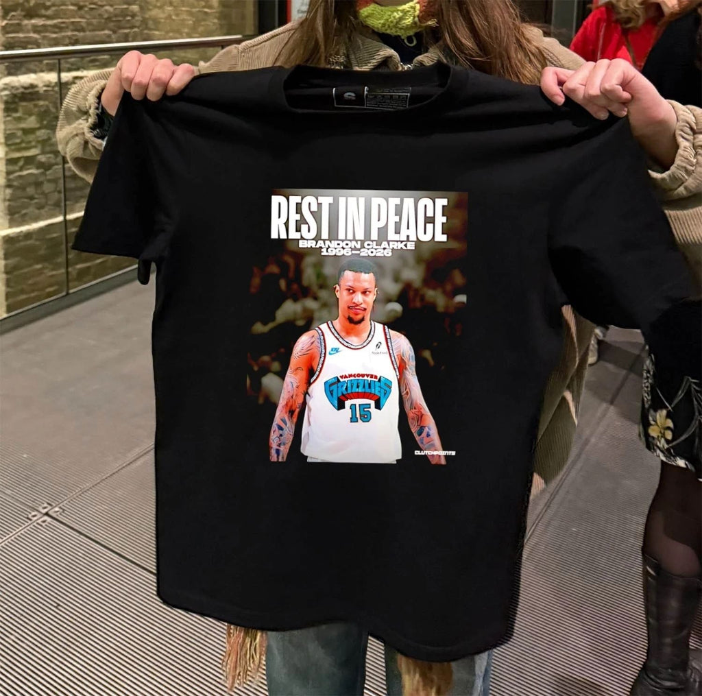 Re MemBering Brandon Clarke 1996-2026 - Adult & Kids T-Shirts, Sweatshirts & Hoodies apparel design preview 2