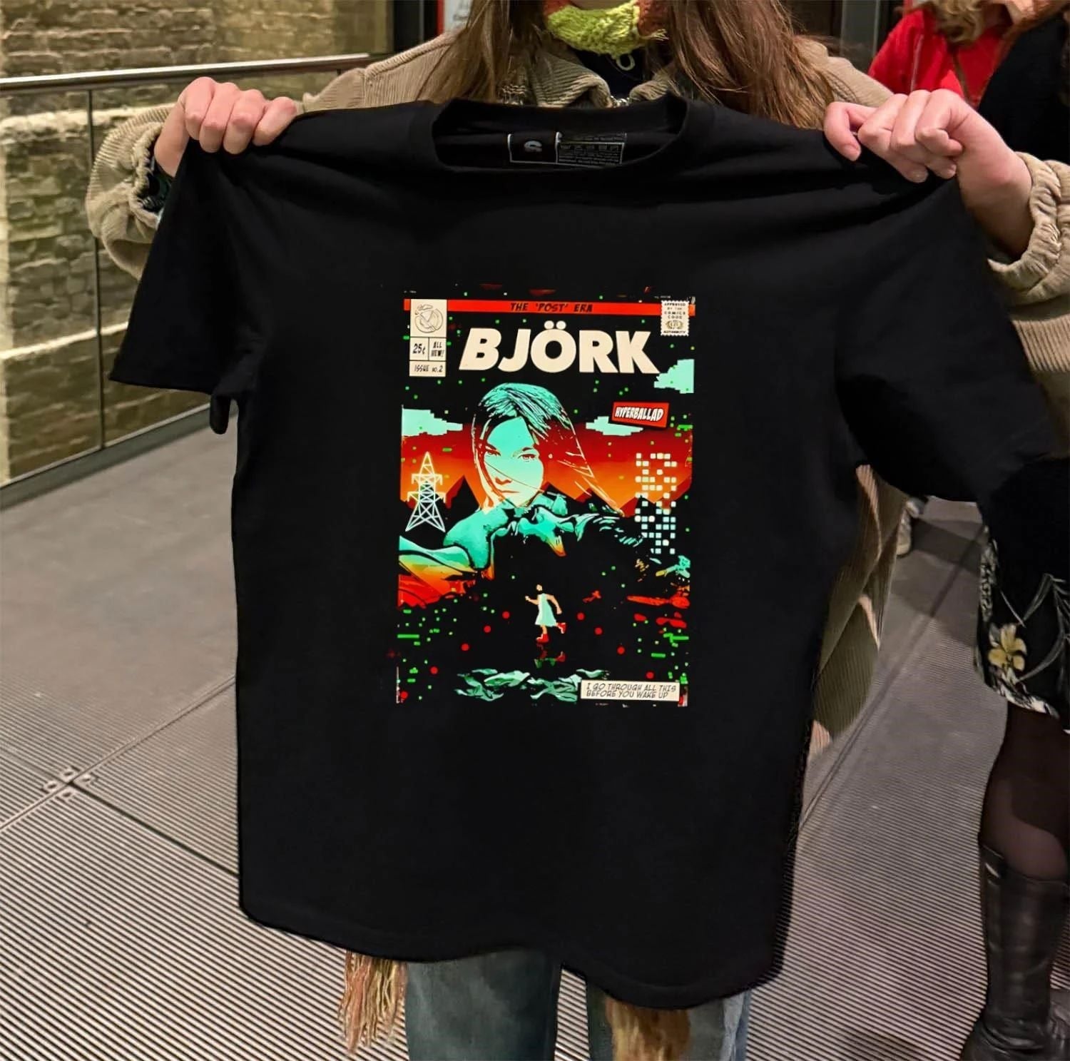Bjork Comic Book Comfort Colors graphic - Adult & Kids T-Shirts, Sweatshirts & Hoodies apparel design preview 2