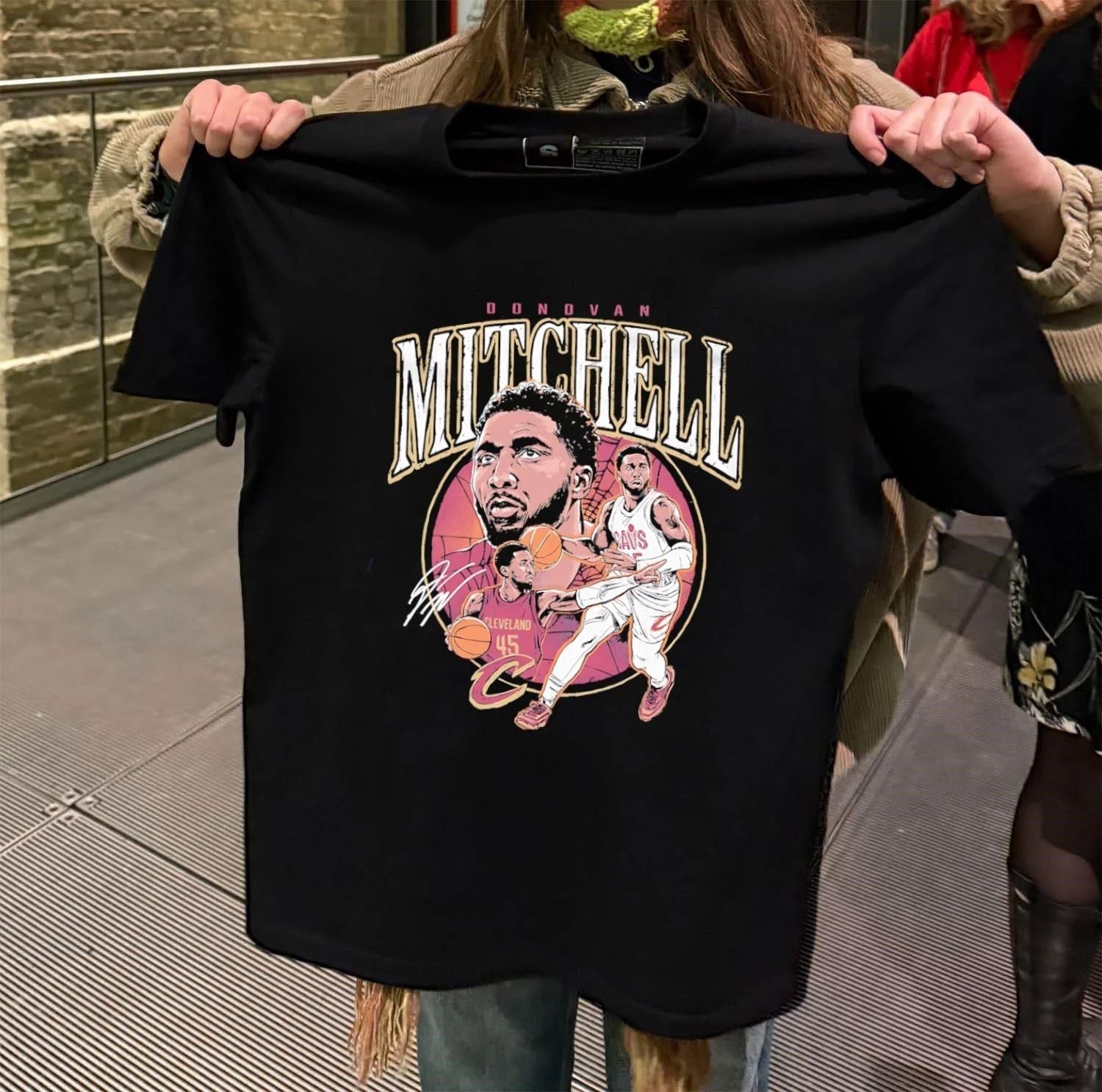Donovan Mitchell Cleveland Cavaliers graphic retro - Adult & Kids T-Shirts, Sweatshirts & Hoodies apparel design preview 2