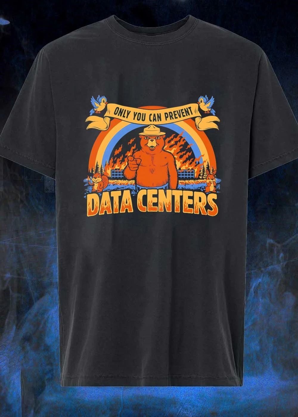 Only You Can Prevent Data Centers Smokey Bear - Adult & Kids T-Shirts, Sweatshirts & Hoodies apparel design preview 1