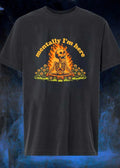 Mentally I Am Here Meditating Skeleton Campfire - Adult & Kids T-Shirts, Sweatshirts & Hoodies apparel design preview 1
