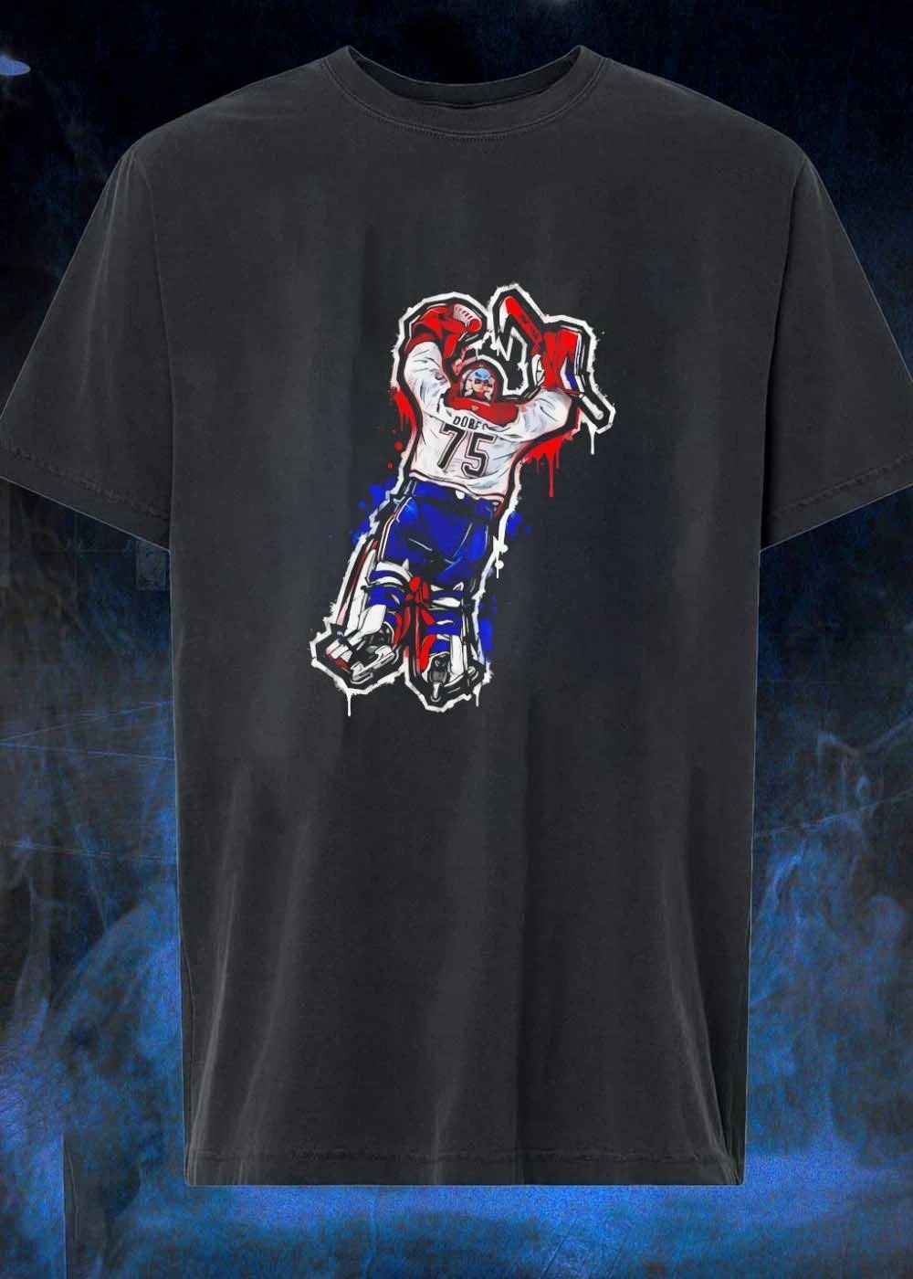 Laval Rocket Jakub Dobes 75 Goalie Hockey - Adult & Kids T-Shirts, Sweatshirts & Hoodies apparel design preview 1