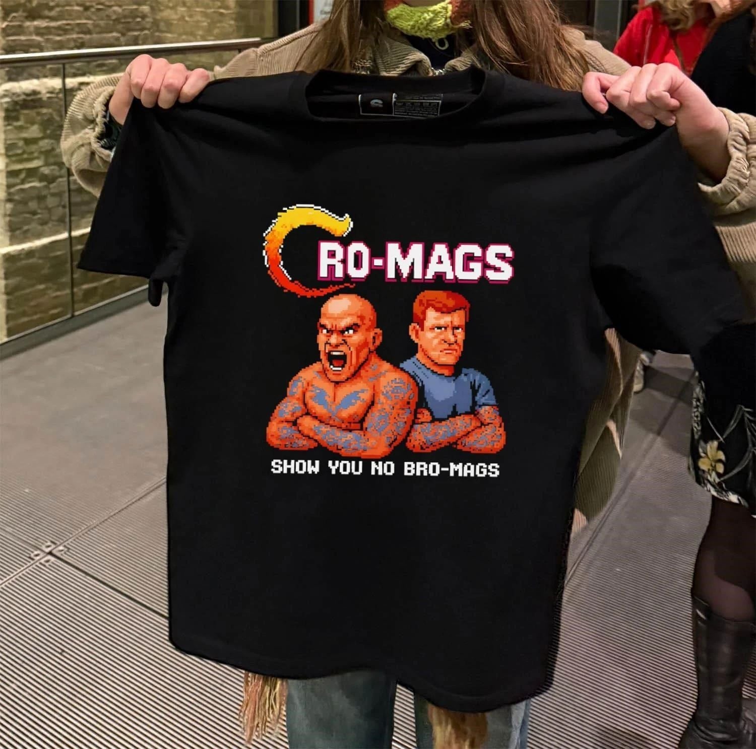 Cro-Mags Show You No Bro-Mags Pixel Art Band - Adult & Kids T-Shirts, Sweatshirts & Hoodies apparel design preview 2