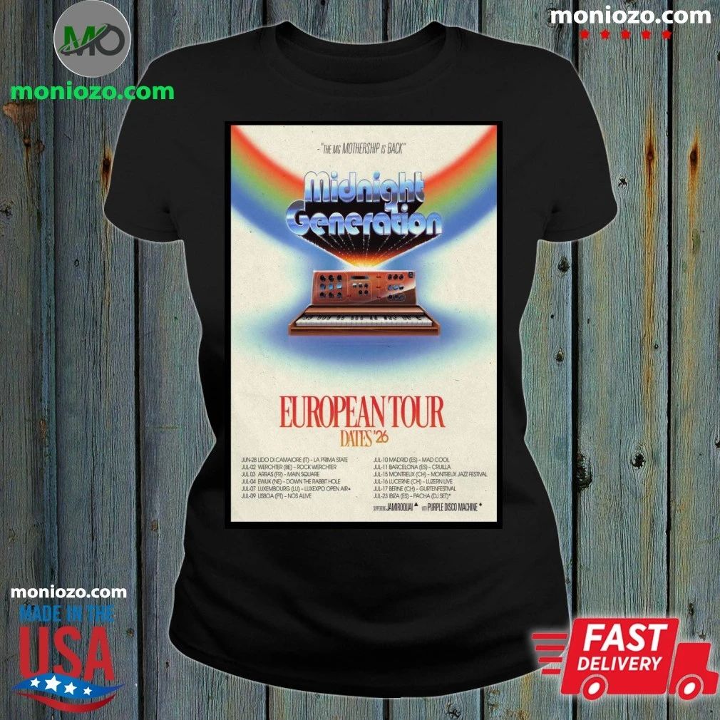 Poster Midnight Generation European Tour 26 - Adult & Kids T-Shirts, Sweatshirts & Hoodies apparel design preview 1