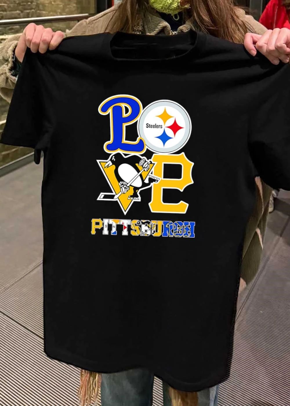 Love Pittsburgh Sports Team Logos - Adult & Kids T-Shirts, Sweatshirts & Hoodies apparel design preview 2