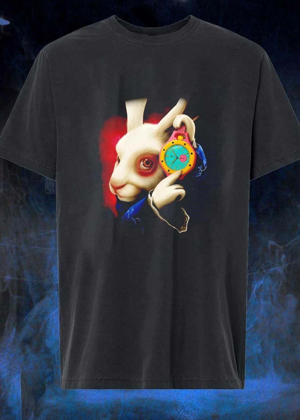 Alice In Wonderland White Rabbit With Colorful Pocket - Adult & Kids T-Shirts, Sweatshirts & Hoodies apparel design preview 1