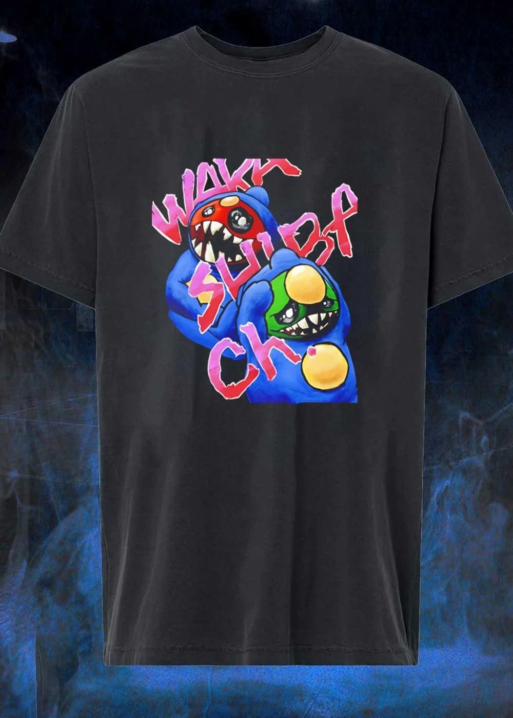 Wakk Slurp Ch Graffiti Red And Green Creepy Cute - Adult & Kids T-Shirts, Sweatshirts & Hoodies apparel design preview 1