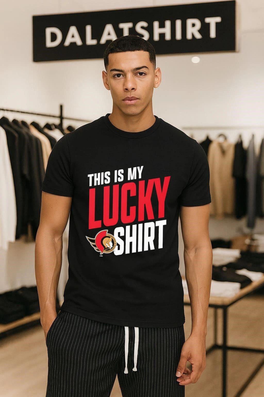 Ottawa Senators This Is My Lucky hockey 2026 - Adult & Kids T-Shirts, Sweatshirts & Hoodies apparel design preview 1