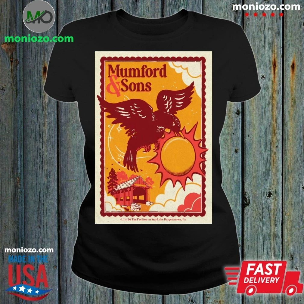 Mumford And Sons Burgettstown PA Tour On June 14 2026 - Adult & Kids T-Shirts, Sweatshirts & Hoodies apparel design preview 1