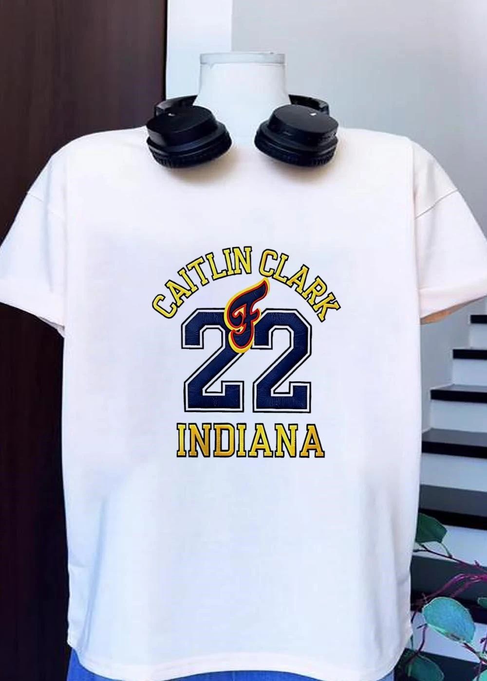 Caitlin Clark 22 Indiana Fever Basketball Name Number - Adult & Kids T-Shirts, Sweatshirts & Hoodies apparel design preview 1