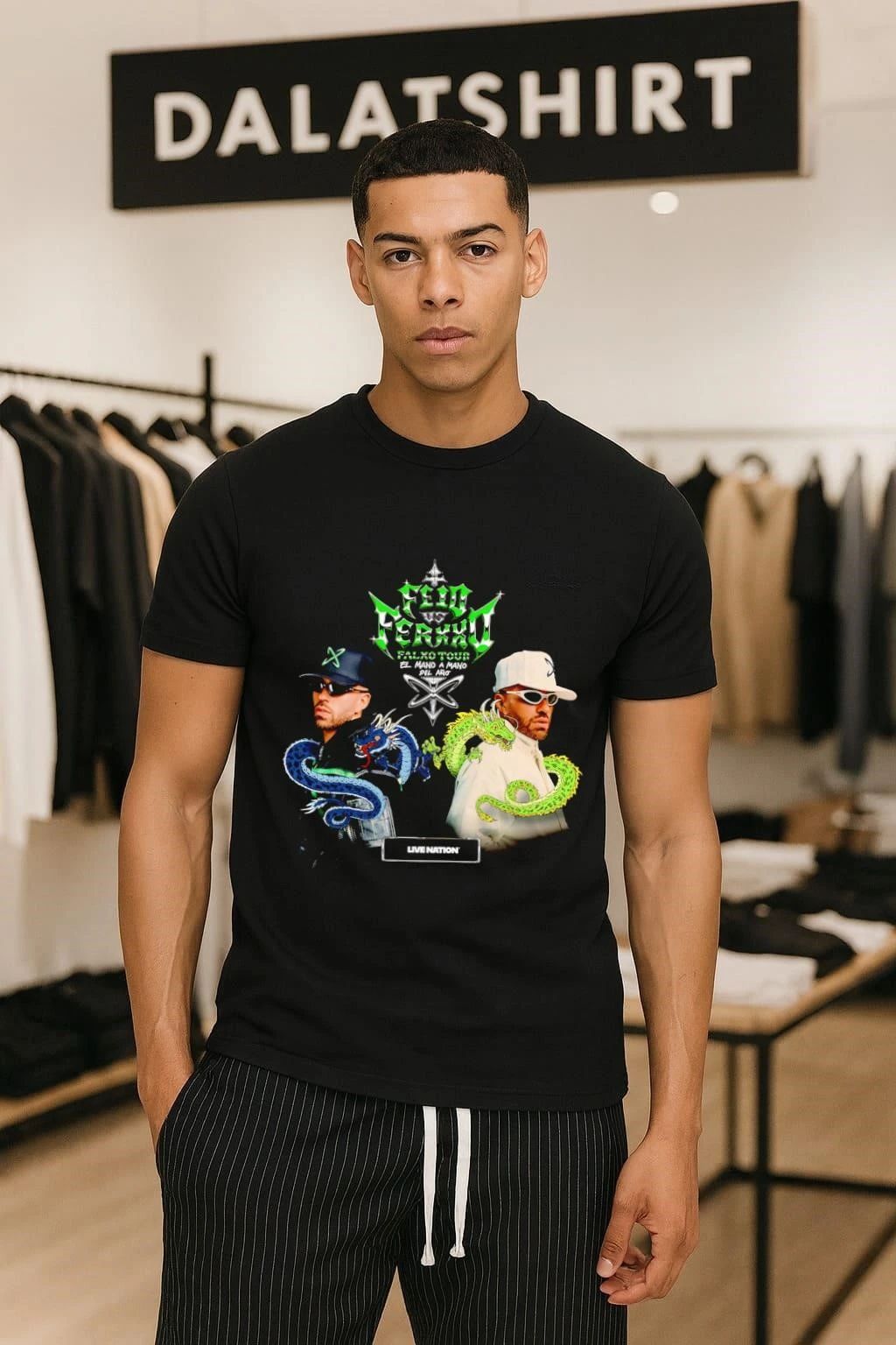 Feid Vs Ferxxo Falxo Tour El Mano A Del Año Dragon - Adult & Kids T-Shirts, Sweatshirts & Hoodies apparel design preview 1