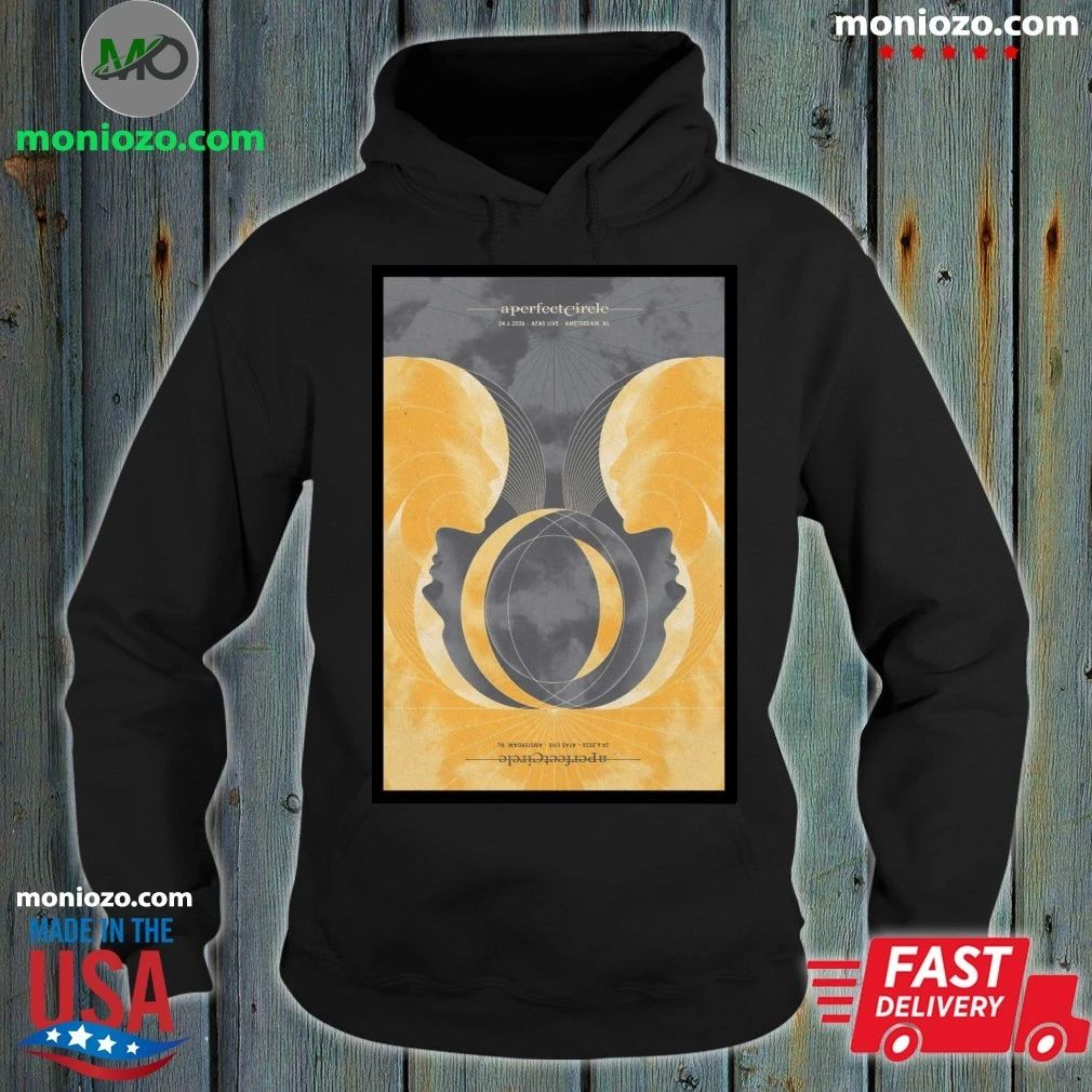 A Perfect Circle Amsterdam 24 Jun 2026 Tour Poster - Adult & Kids T-Shirts, Sweatshirts & Hoodies apparel design preview 2