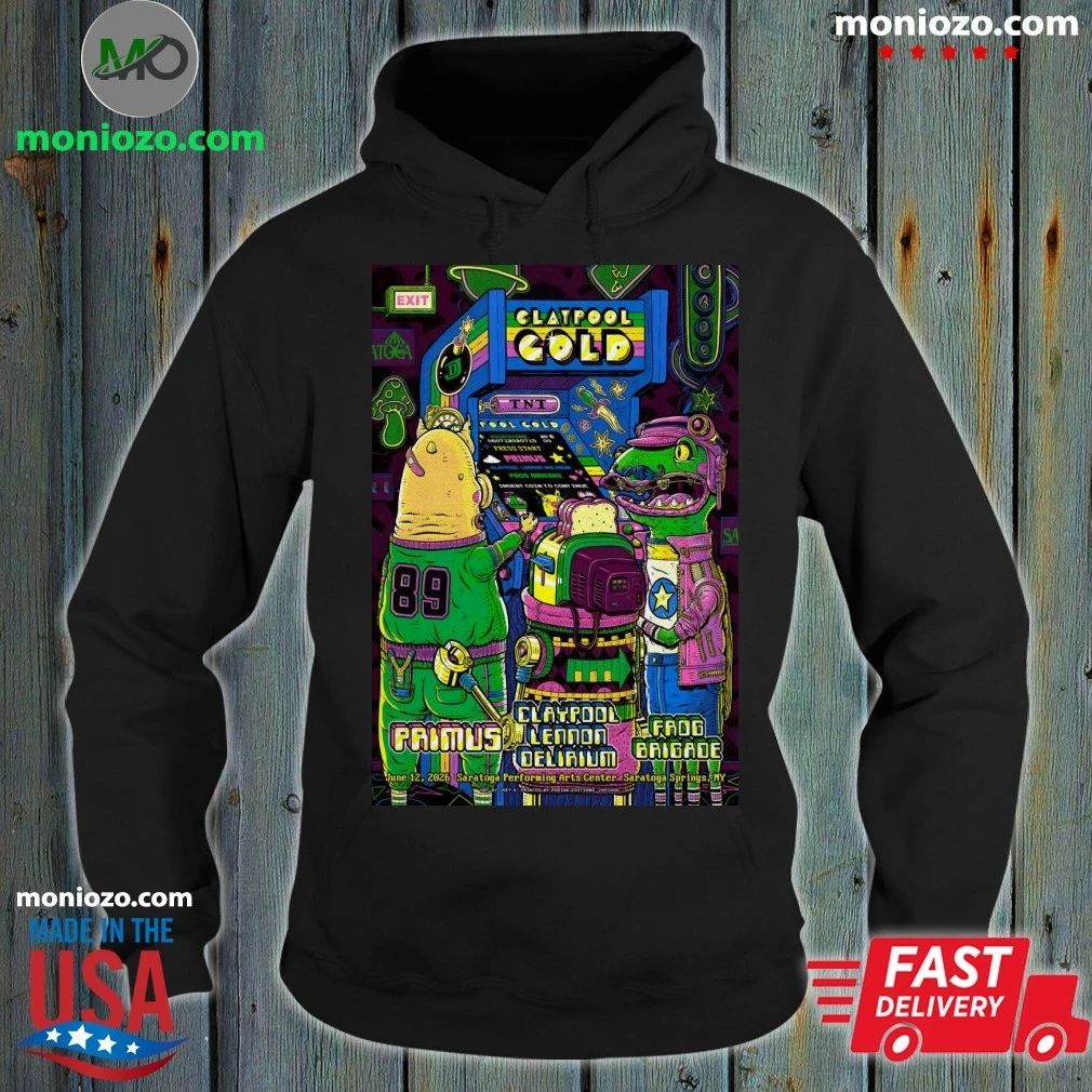 Original Primus Saratoga Springs NY Tour June 12 2026 - Adult & Kids T-Shirts, Sweatshirts & Hoodies apparel design preview 2