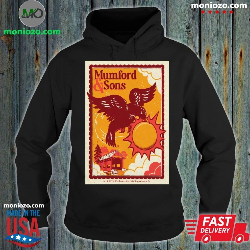 Mumford And Sons Burgettstown PA Tour On June 14 2026 - Adult & Kids T-Shirts, Sweatshirts & Hoodies apparel design preview 2