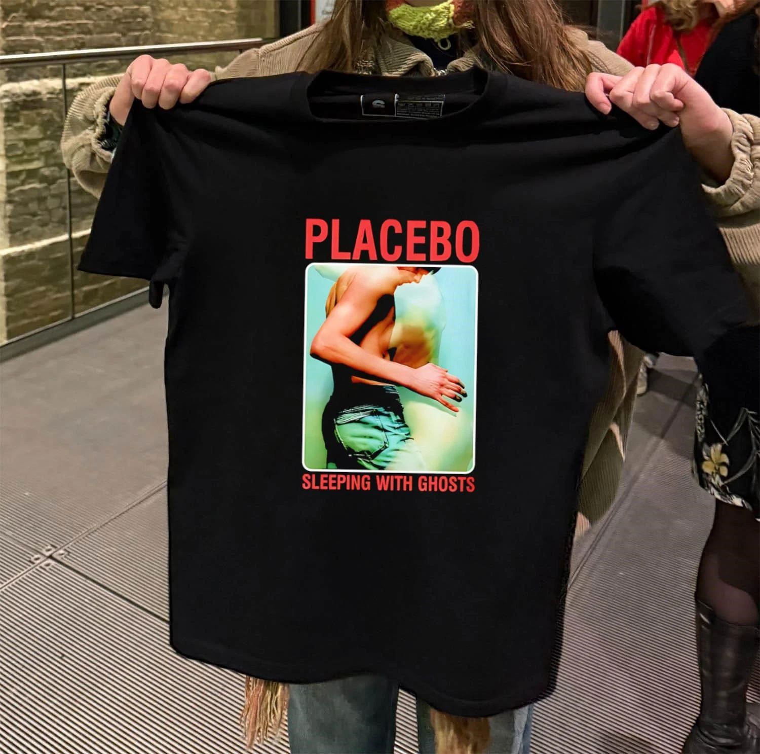 Placebo Tour Sleeping With Ghosts classic - Adult & Kids T-Shirts, Sweatshirts & Hoodies apparel design preview 2