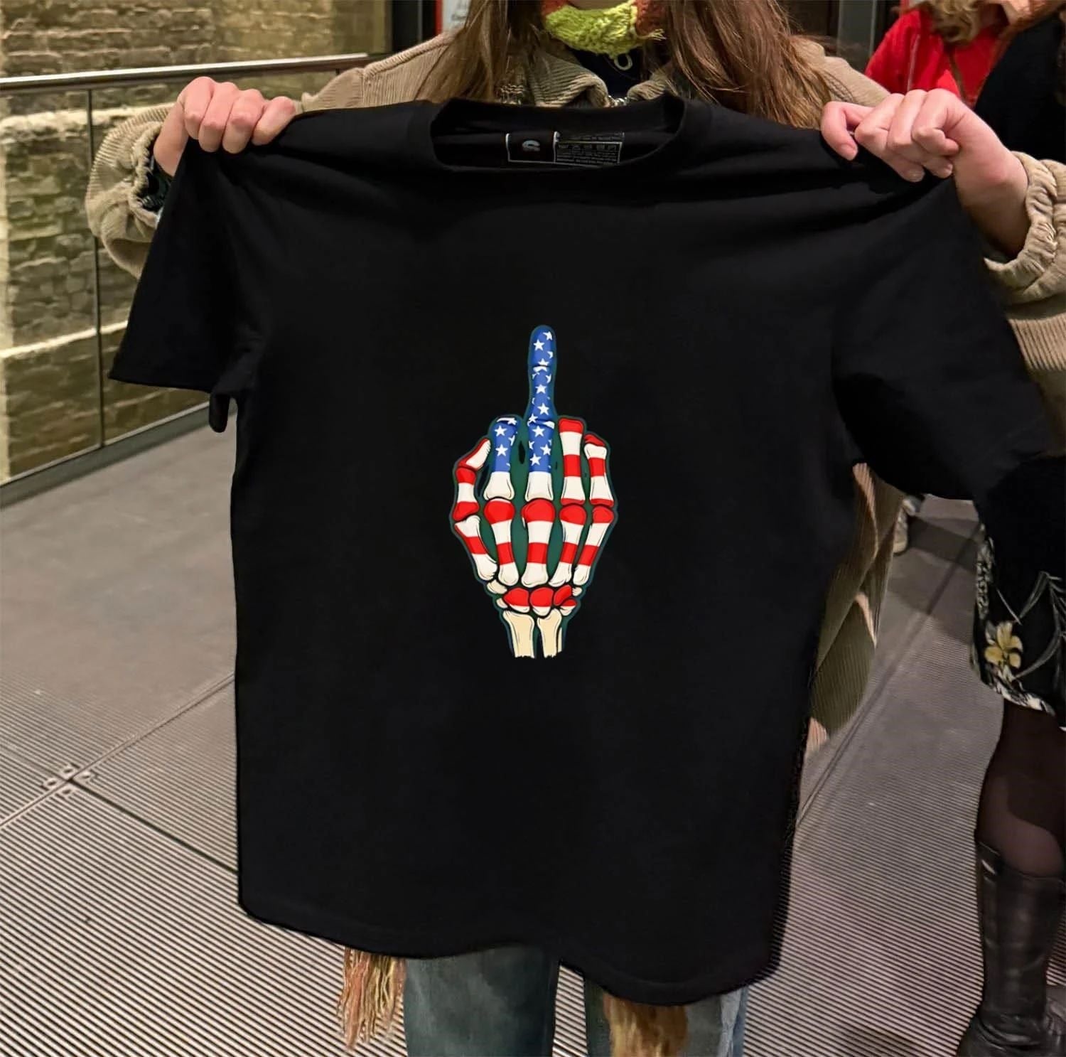 Skeleton Hand USA 250th - Adult & Kids T-Shirts, Sweatshirts & Hoodies apparel design preview 2