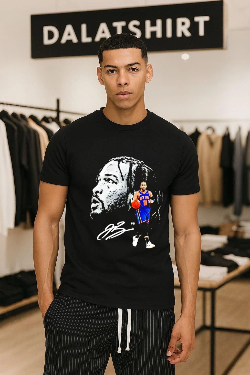 Jalen Brunson New York Number 11 Signature Basketball - Adult & Kids T-Shirts, Sweatshirts & Hoodies apparel design preview 1