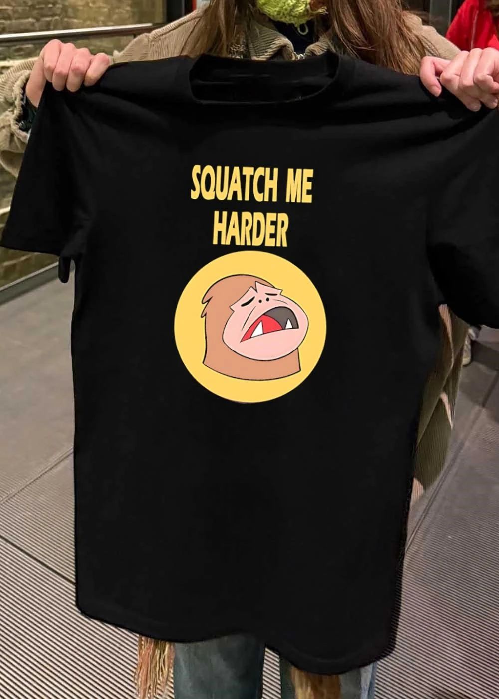 Squatch Me Harder Yellow Circle Angry Bigfoot - Adult & Kids T-Shirts, Sweatshirts & Hoodies apparel design preview 2