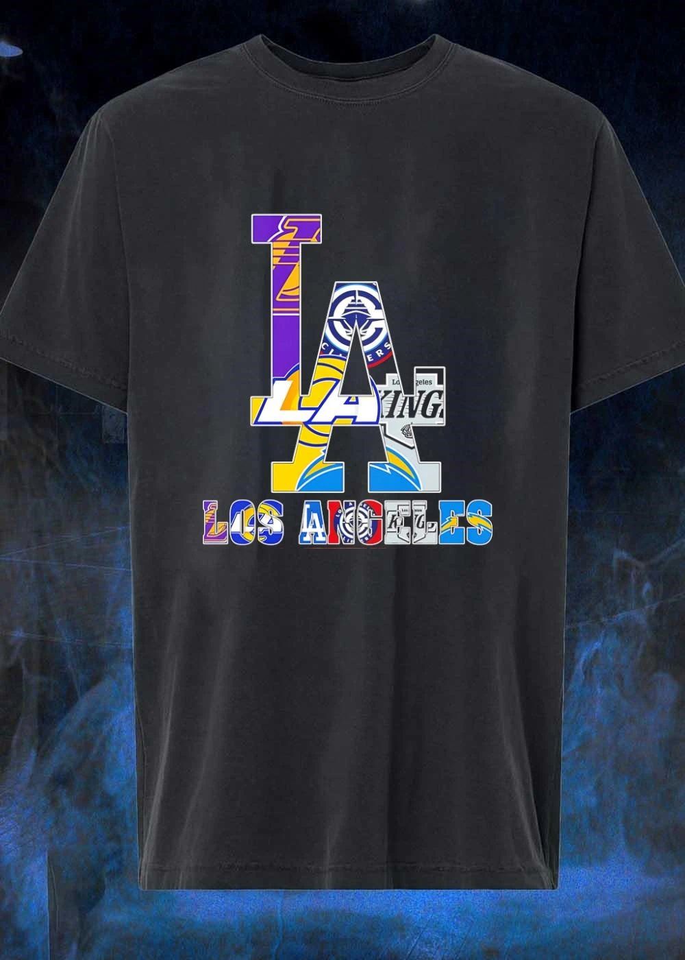 LA Los Angeles Sports Teams Logos - Adult & Kids T-Shirts, Sweatshirts & Hoodies apparel design preview 1