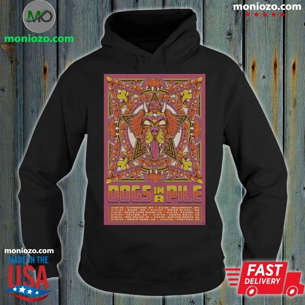 New Dogs In A Pile Tour 2026 Poster - Adult & Kids T-Shirts, Sweatshirts & Hoodies apparel design preview 2