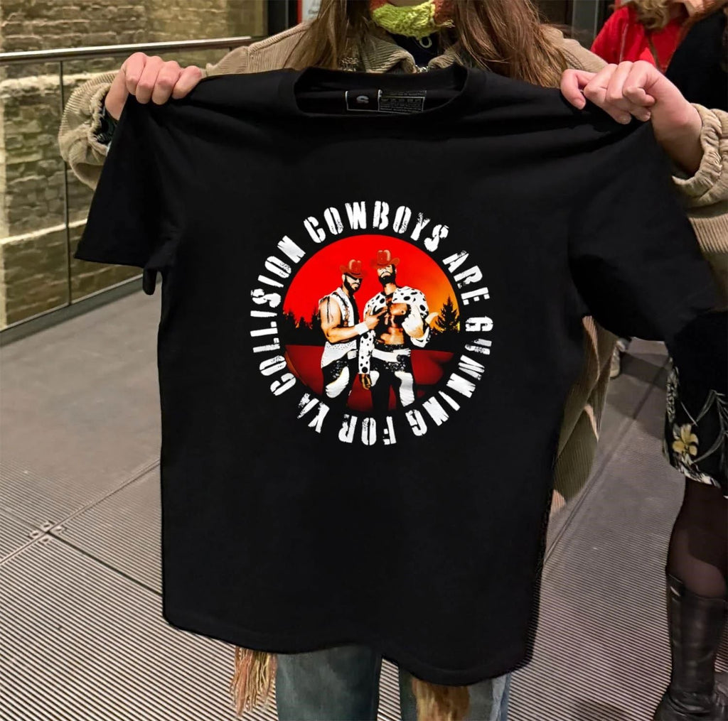 Collision Cowboys Are Gunning For Ya - Adult & Kids T-Shirts, Sweatshirts & Hoodies apparel design preview 2