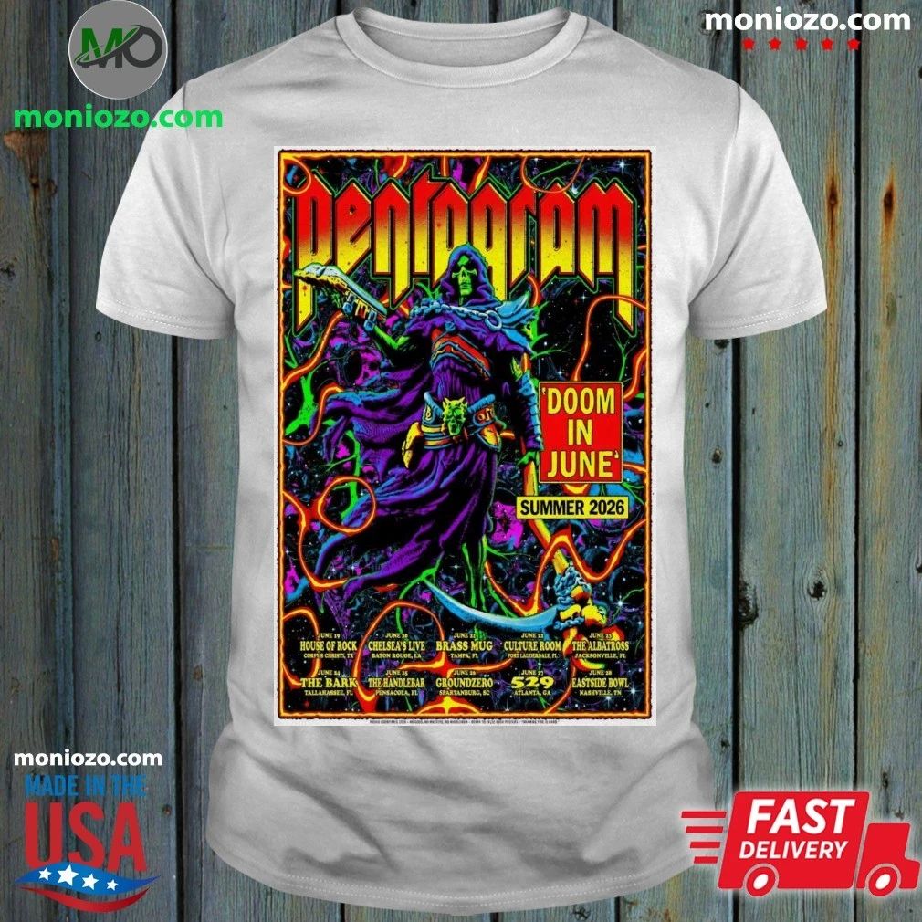Doom and Pentagram June Summer 2026 Poster - Adult & Kids T-Shirts, Sweatshirts & Hoodies apparel design preview 1