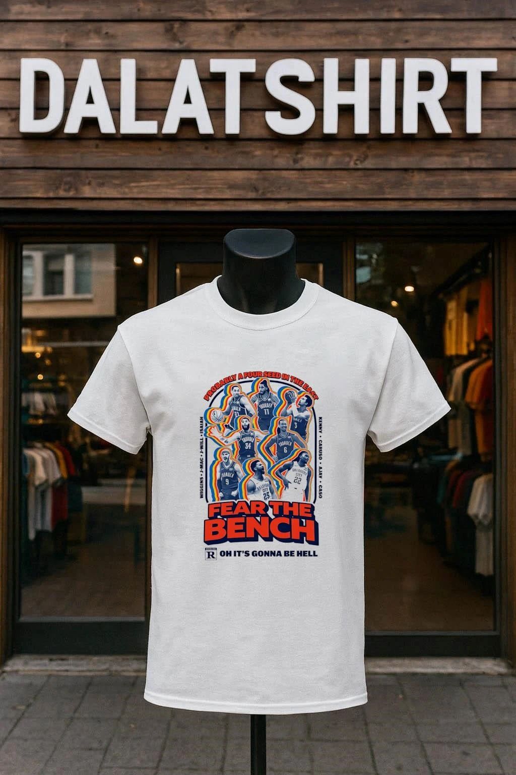 Fear The Bench Oklahoma City Thunder Basketball - Adult & Kids T-Shirts, Sweatshirts & Hoodies apparel design preview 1