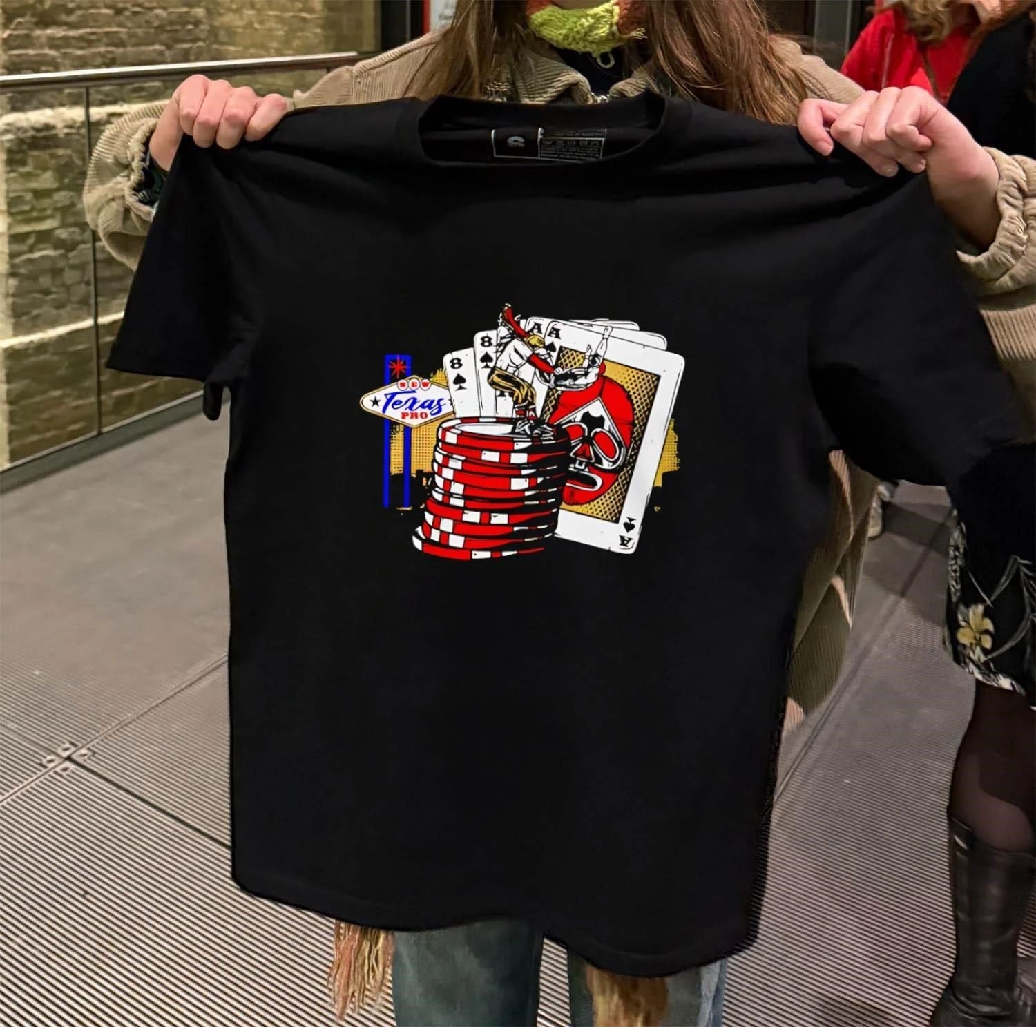 Texas Pro Wrestling Poker Card - Adult & Kids T-Shirts, Sweatshirts & Hoodies apparel design preview 2