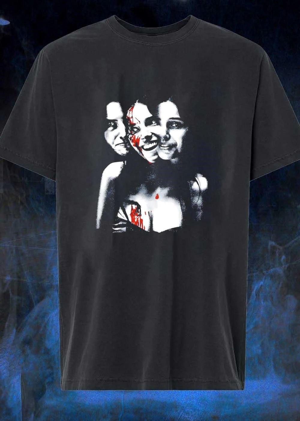 Bloody Three Faces Horror - Adult & Kids T-Shirts, Sweatshirts & Hoodies apparel design preview 1