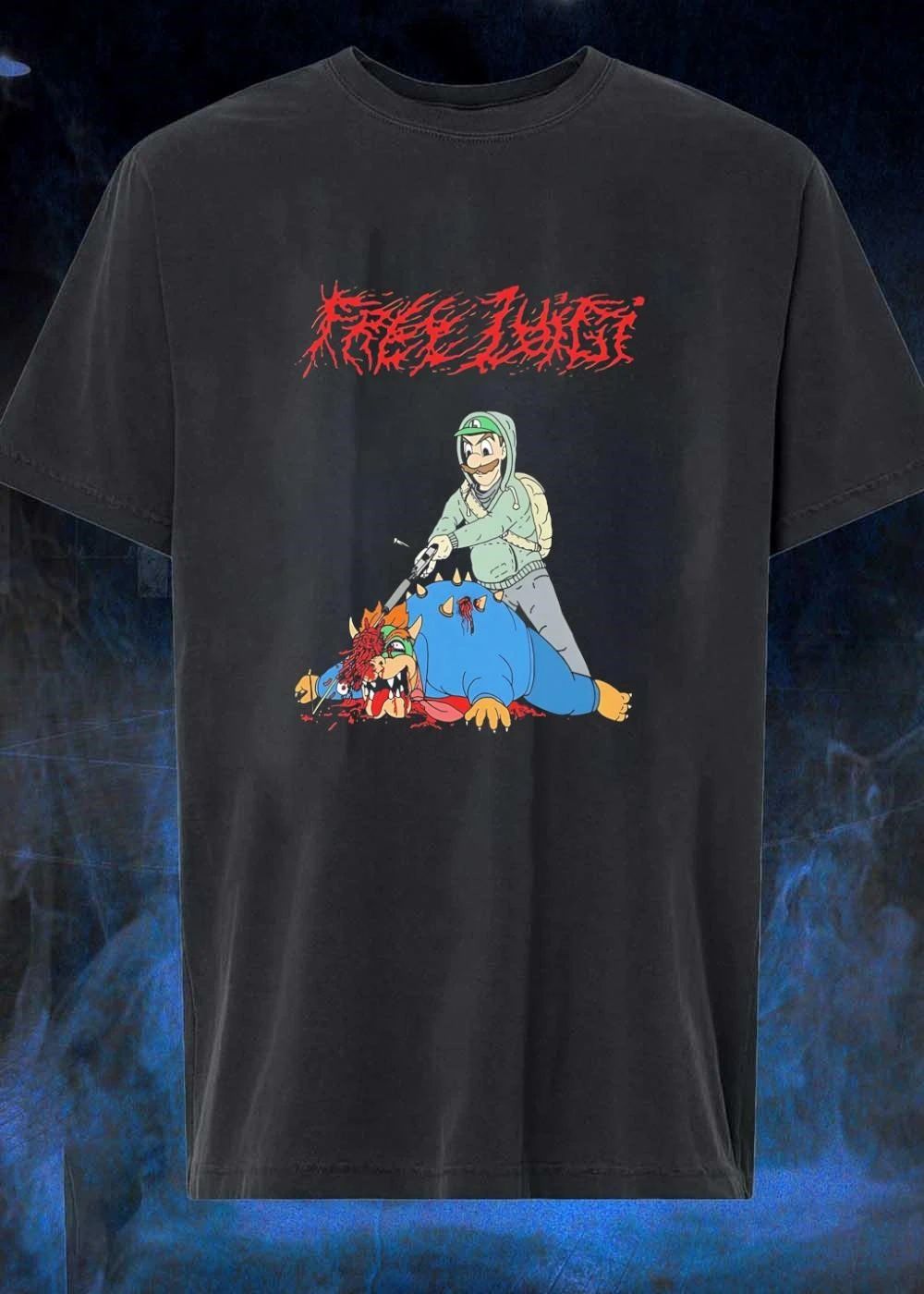 Free Luigi Bowser Gore - Adult & Kids T-Shirts, Sweatshirts & Hoodies apparel design preview 1
