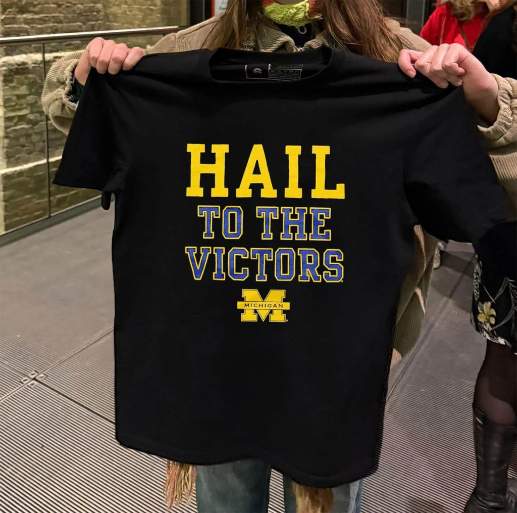 Michigan Wolverines football Hail To The Victors - Adult & Kids T-Shirts, Sweatshirts & Hoodies apparel design preview 2