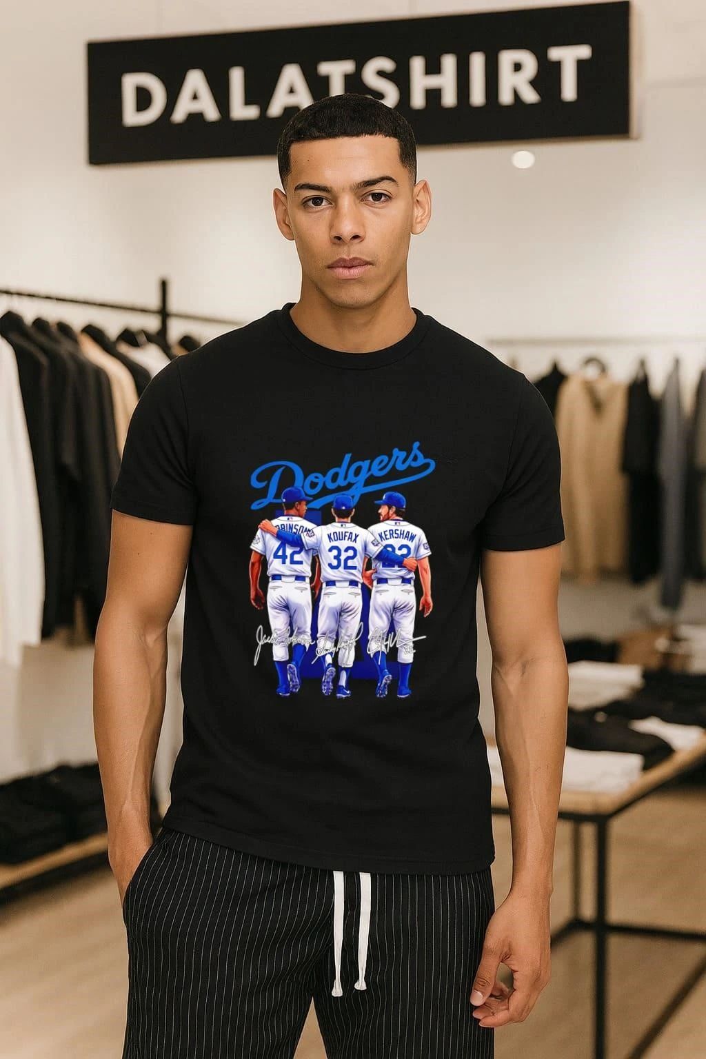 Los Angeles Dodgers Jackie Robinson Sandy Koufax and - Adult & Kids T-Shirts, Sweatshirts & Hoodies apparel design preview 1