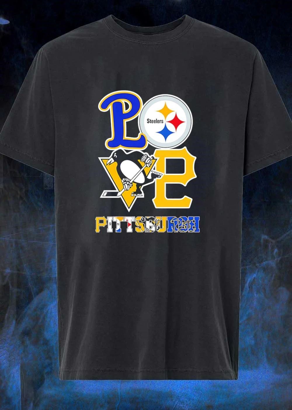 Love Pittsburgh Sports Team Logos - Adult & Kids T-Shirts, Sweatshirts & Hoodies apparel design preview 1
