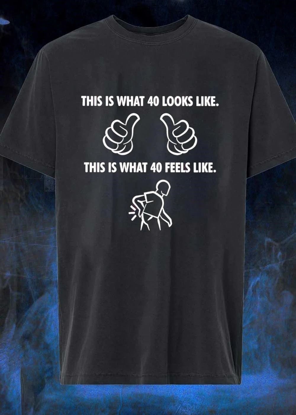 This Is What 40 Looks Like Thumbs Up Feels - Adult & Kids T-Shirts, Sweatshirts & Hoodies apparel design preview 1